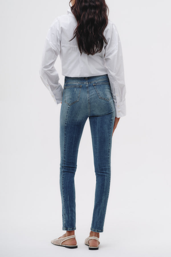 Skinny Jeans - Azul Roto